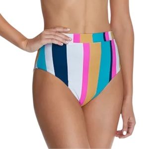 Raisins Belle MAR Stripe High-Waist Bikini Bottoms